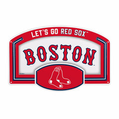 Boston Red Sox USA Embossed Steel Wall Sign, 11" x 17", MLB, Home
