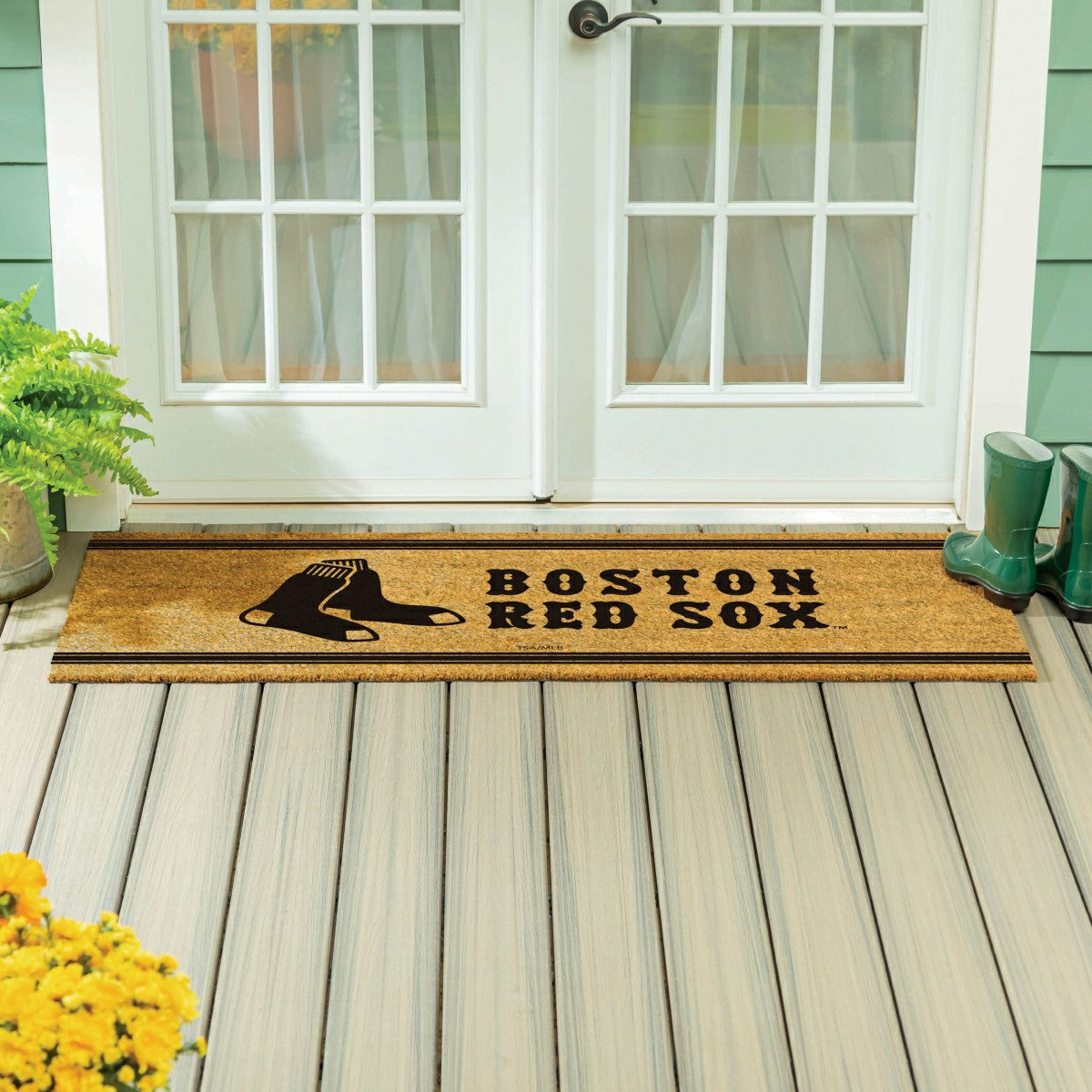 Boston Red Sox Extra Large One Color Coir Mat, 60"x24", MLB