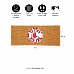 Boston Red Sox Extra Large Full Color Coir Mat, 60"x24", MLB