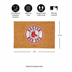 Boston Red Sox Large Full Color Coir Mat, 36"x24", MLB