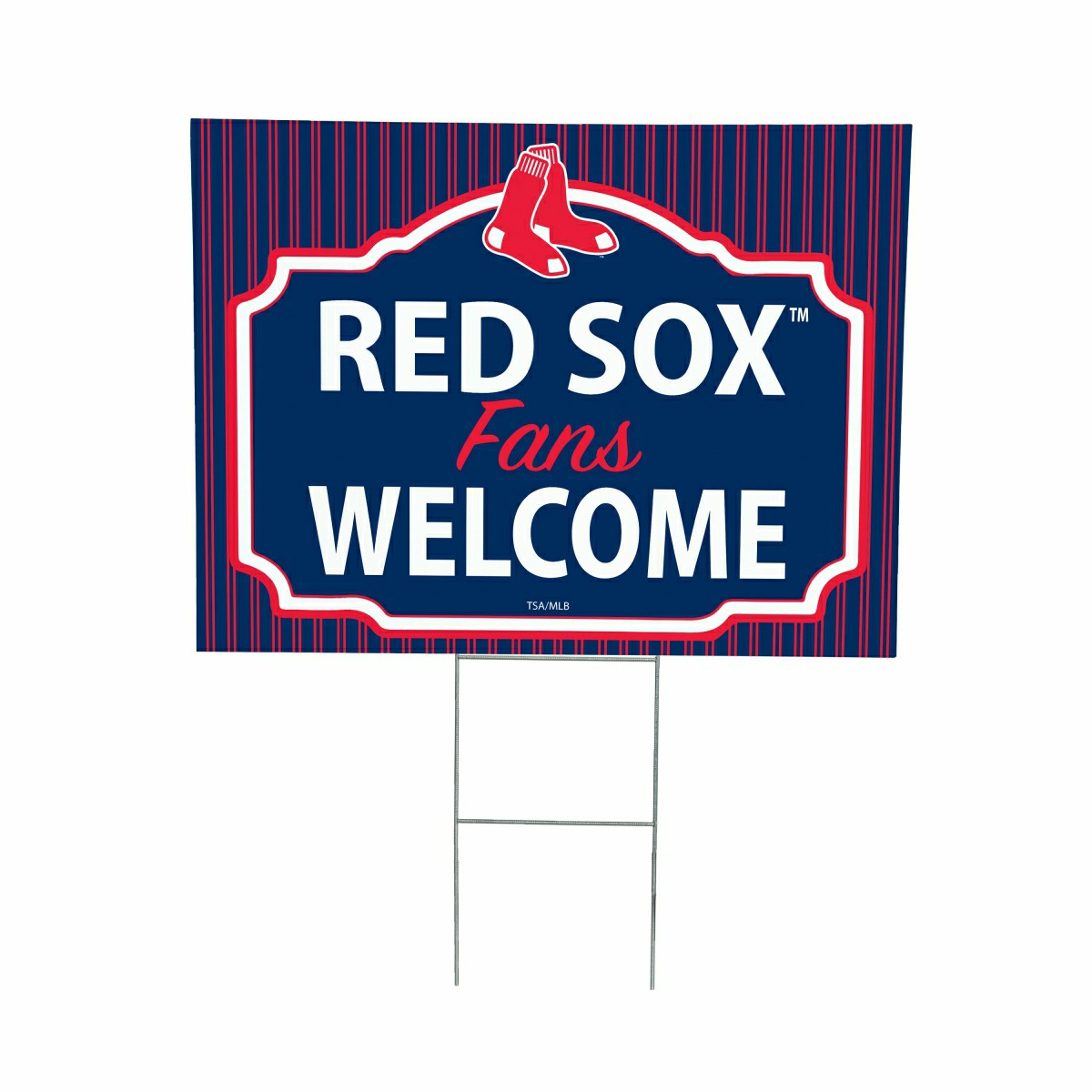 Boston Red Sox Coroplast Yard Sign, "Fans Welcome", MLB, Home