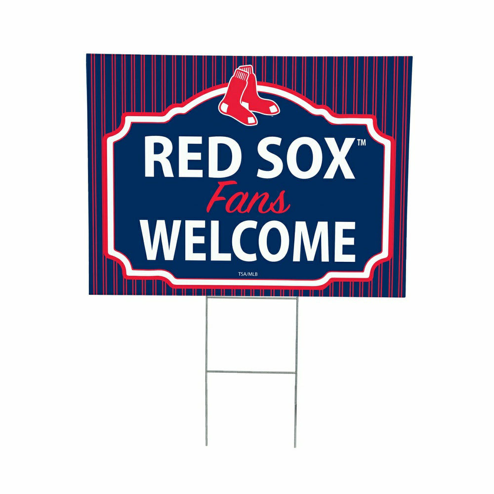 Boston Red Sox Coroplast Yard Sign, "Fans Welcome", MLB, Home
