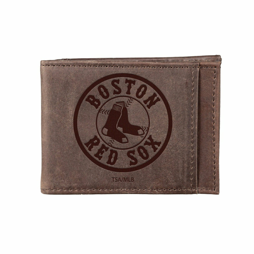 Boston Red Sox Front Pocket Wallet w/ RFID Blocking Brown, MLB, Home
