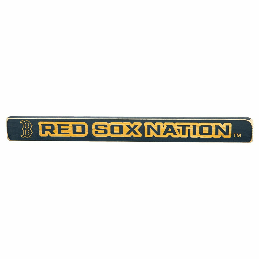 Boston Red Sox Engraved Wood Sign, 1.5" x 18", MLB, Home