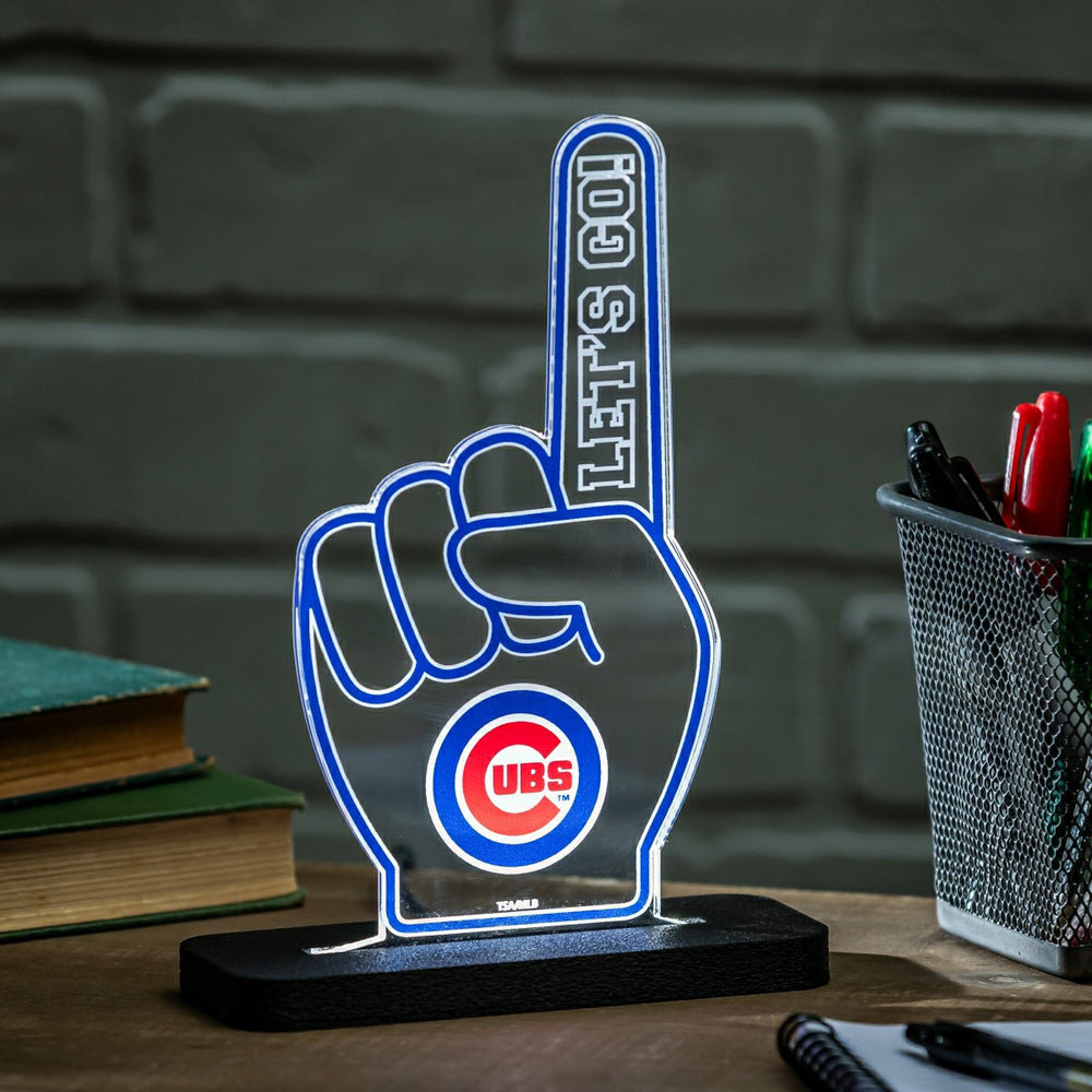 Chicago Cubs Baseball Foam Finger Desklite LED Decor, MLB, Home