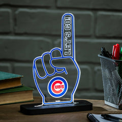 Chicago Cubs Baseball Foam Finger Desklite LED Decor, MLB, Home