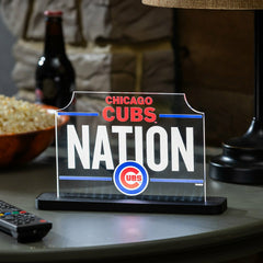 Chicago Cubs Baseball Rectangle Desklite LED Decor, MLB, Home