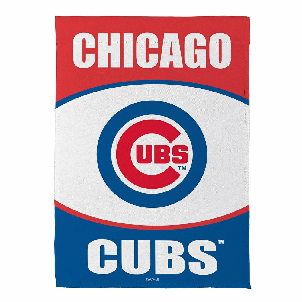 Chicago Cubs Suede Garden Flag, MLB, Home