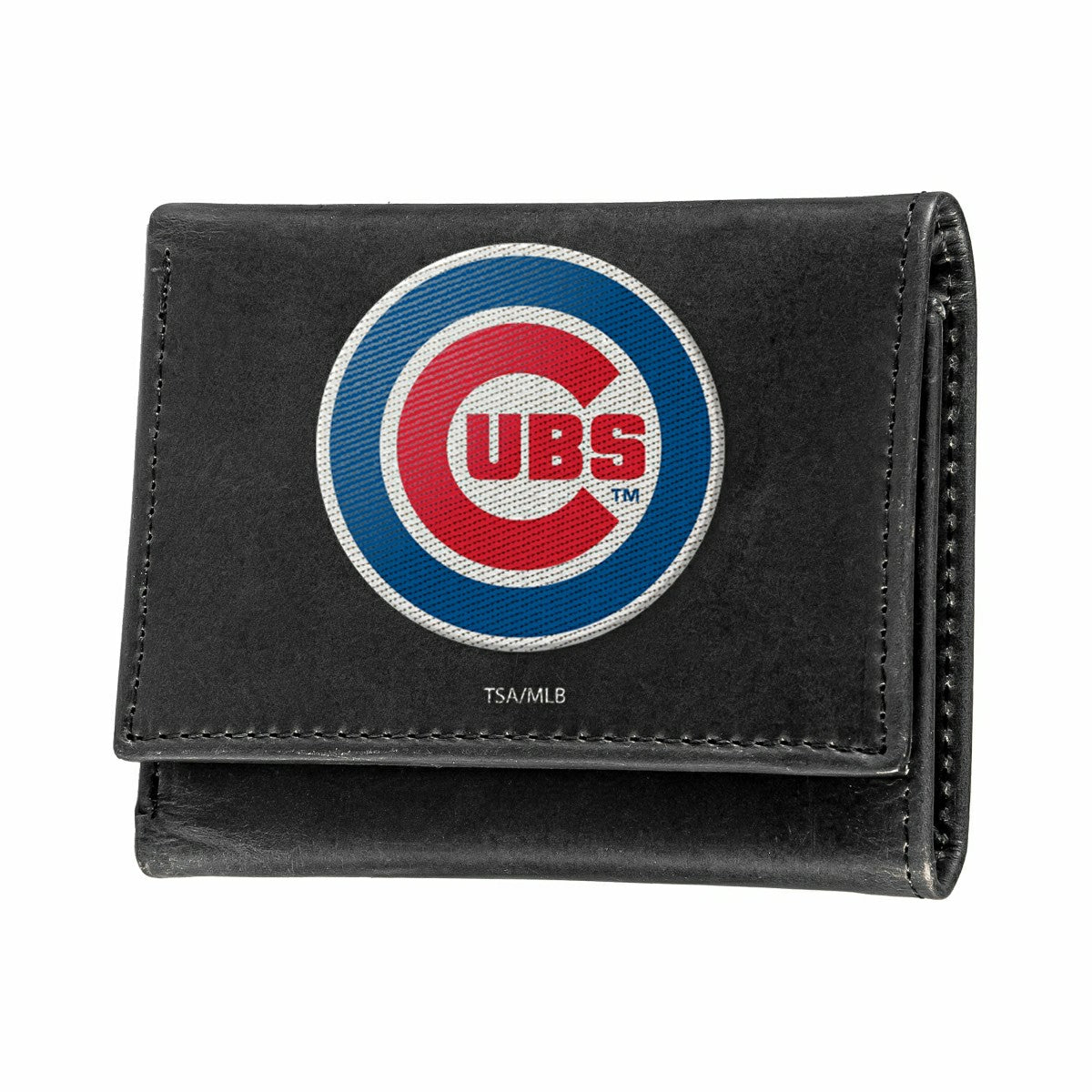 Chicago Cubs Black Tri-Fold Embroidered Wallet, MLB, Home