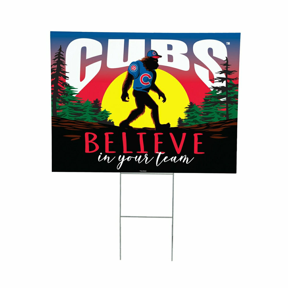 Chicago Cubs Yard Sign, Bigfoot, MLB, Home