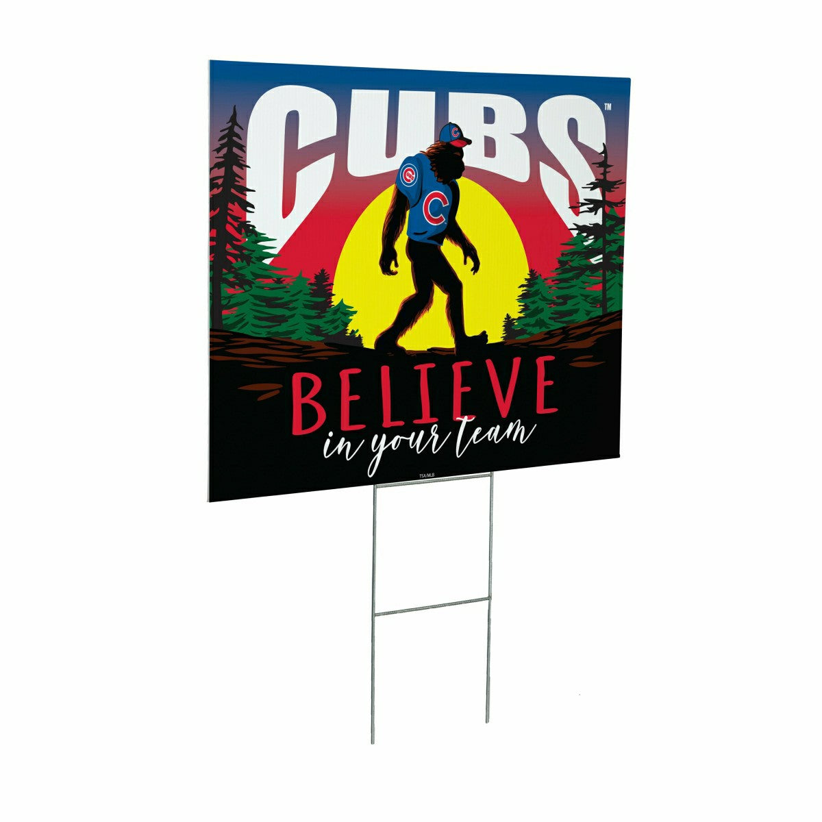 Chicago Cubs Yard Sign, Bigfoot, MLB, Home