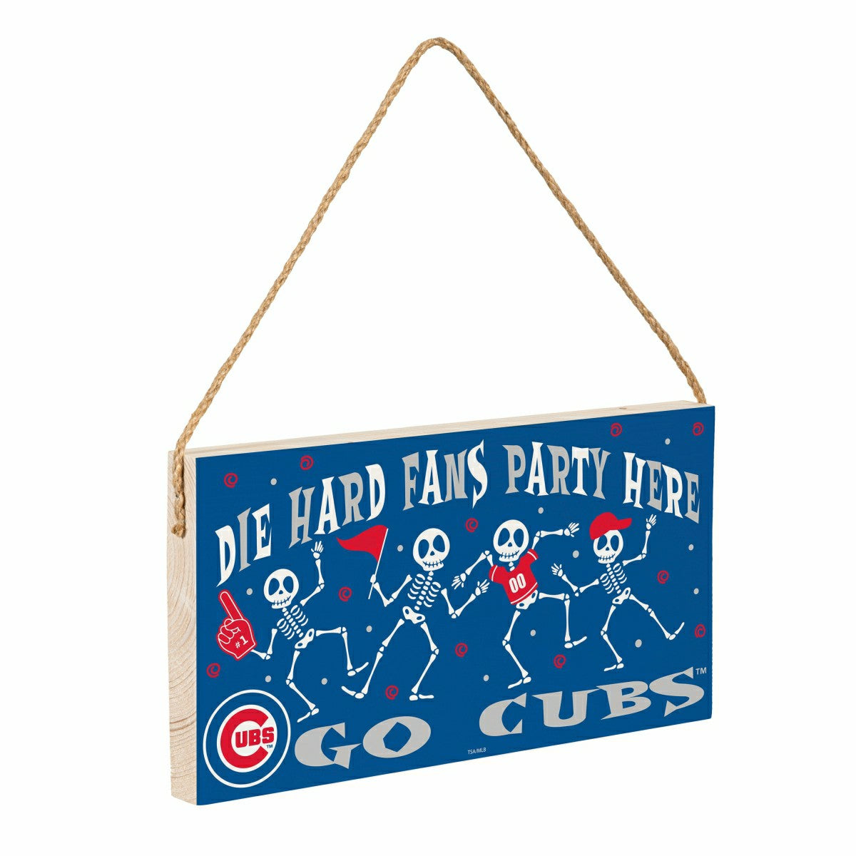 Chicago Cubs Halloween Wood Wall Sign, 6x11, MLB, Home
