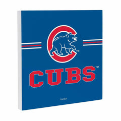 Chicago Cubs Wood Wall Sign, 12x12, MLB, Home