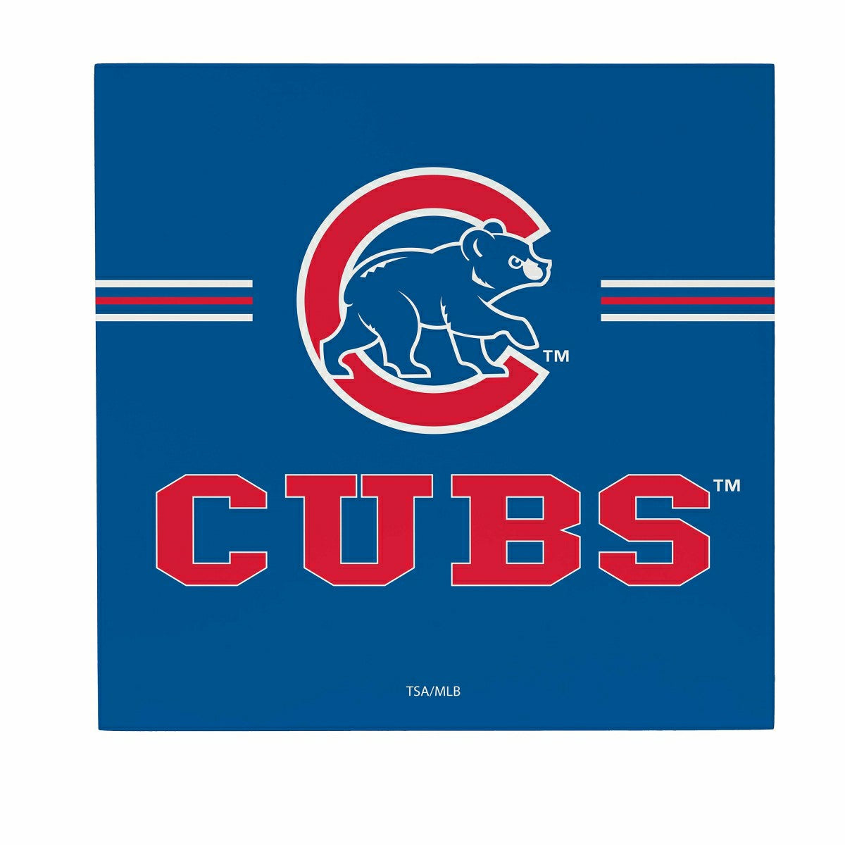 Chicago Cubs Wood Wall Sign, 12x12, MLB, Home