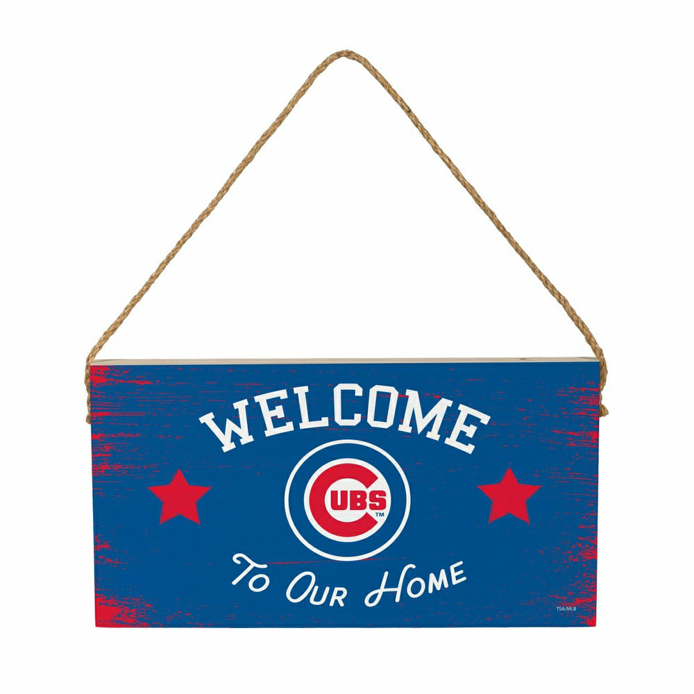 Chicago Cubs Wood Wall Sign, 6x11, MLB, Home