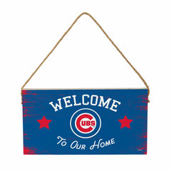 Chicago Cubs Wood Wall Sign, 6x11, MLB, Home