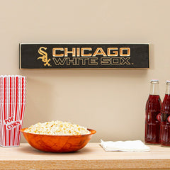 Chicago White Sox Engraved Wood Sign, 3.5" x 18", MLB, Home