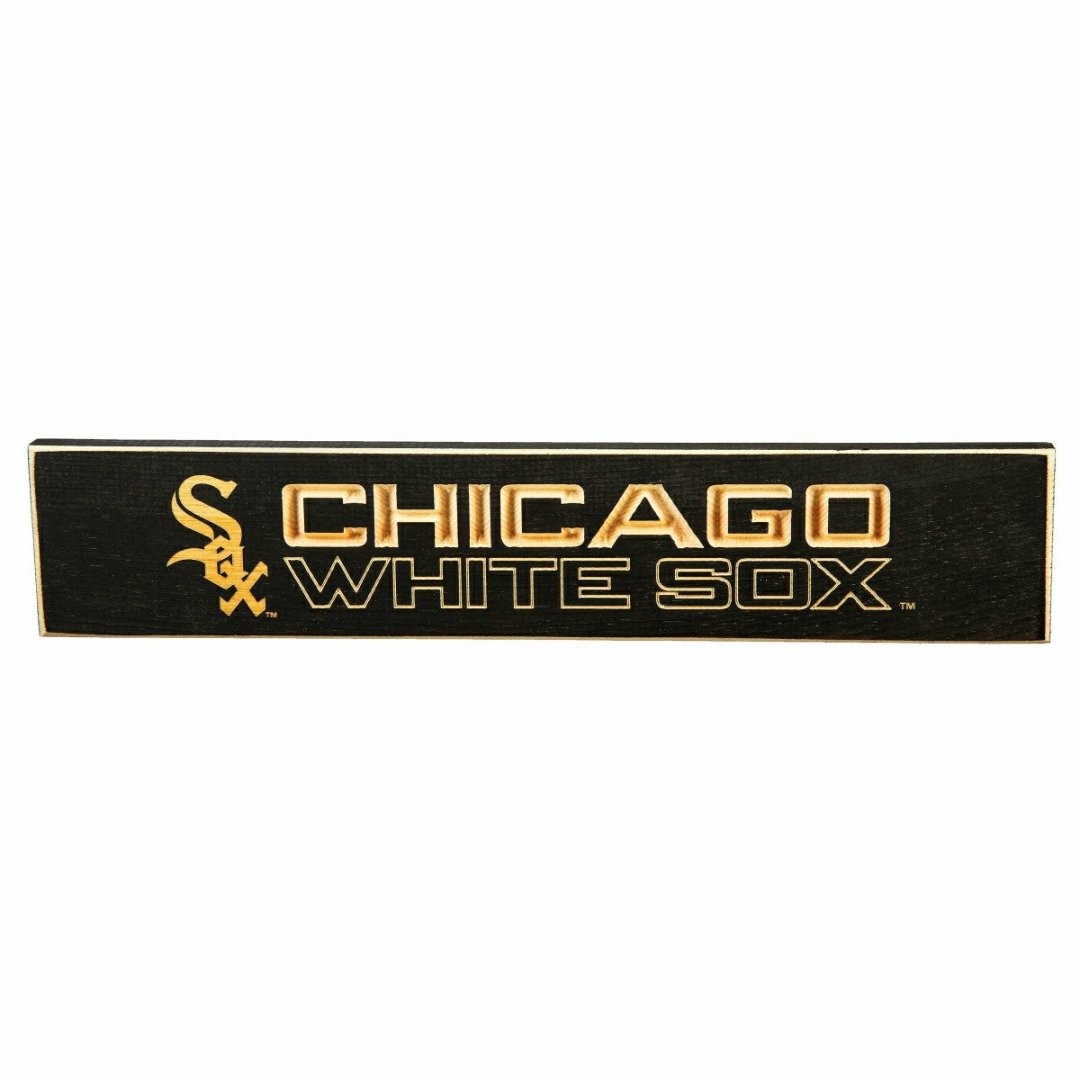 Chicago White Sox Engraved Wood Sign, 3.5" x 18", MLB, Home