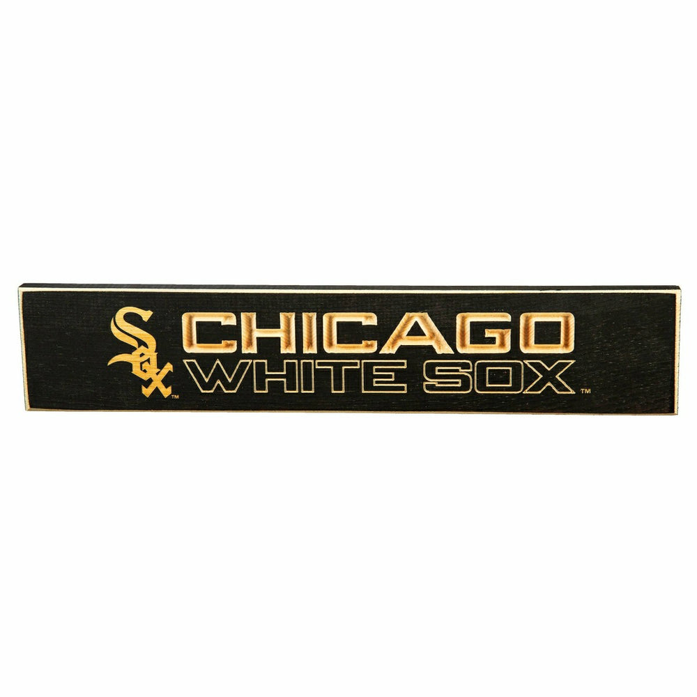 Chicago White Sox Engraved Wood Sign, 3.5" x 18", MLB, Home