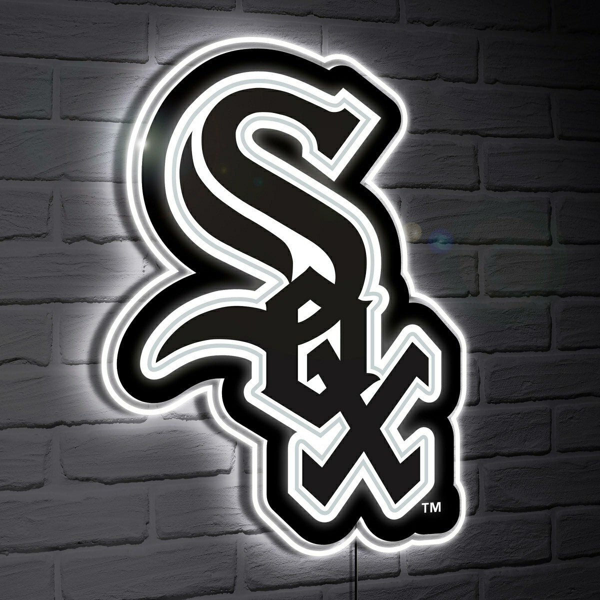 Chicago White Sox LED Wall Decor, Glazelite, Logo, MLB, Home
