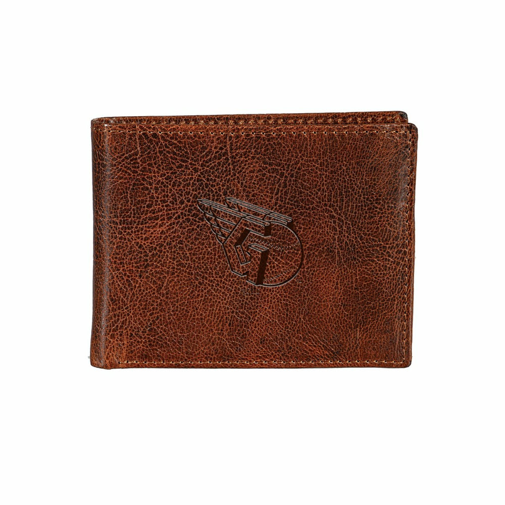 Cleveland Guardians, Embossed 100% Genuine Tumbled Leather Passcase Bi, MLB, Home