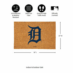 Detroit Tigers Large Full Color Coir Mat, 36"x24", MLB