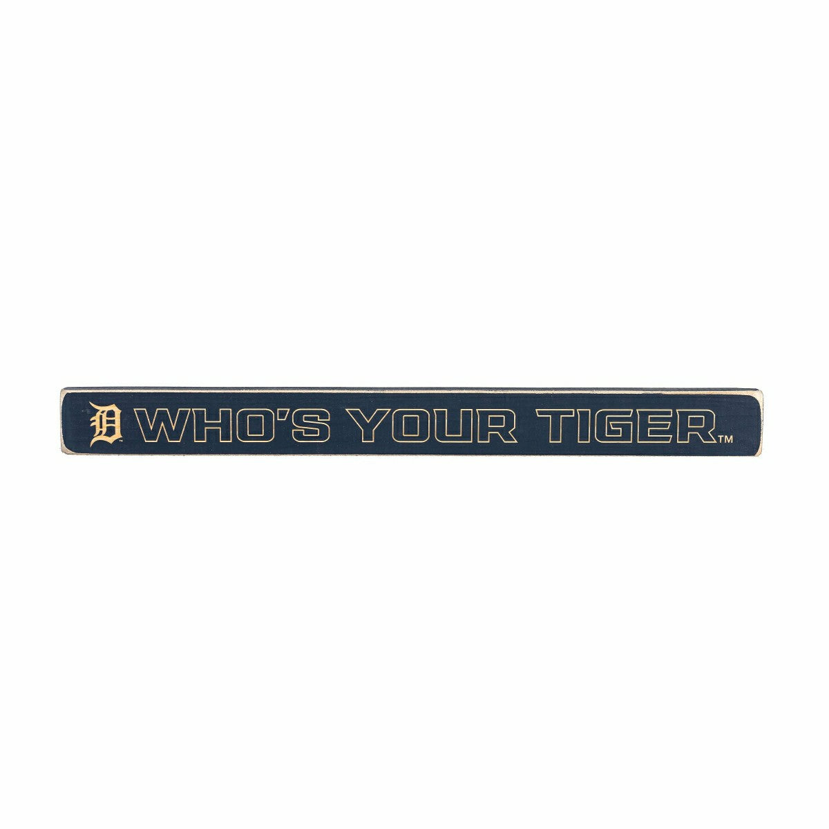 Detroit Tigers Engraved Wood Sign, 1.5" x 18", MLB, Home