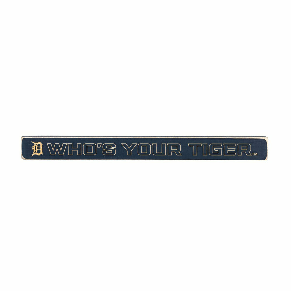 Detroit Tigers Engraved Wood Sign, 1.5" x 18", MLB, Home