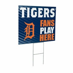 Detroit Tigers Coroplast Yard Sign "Fans Play Here", MLB, Home