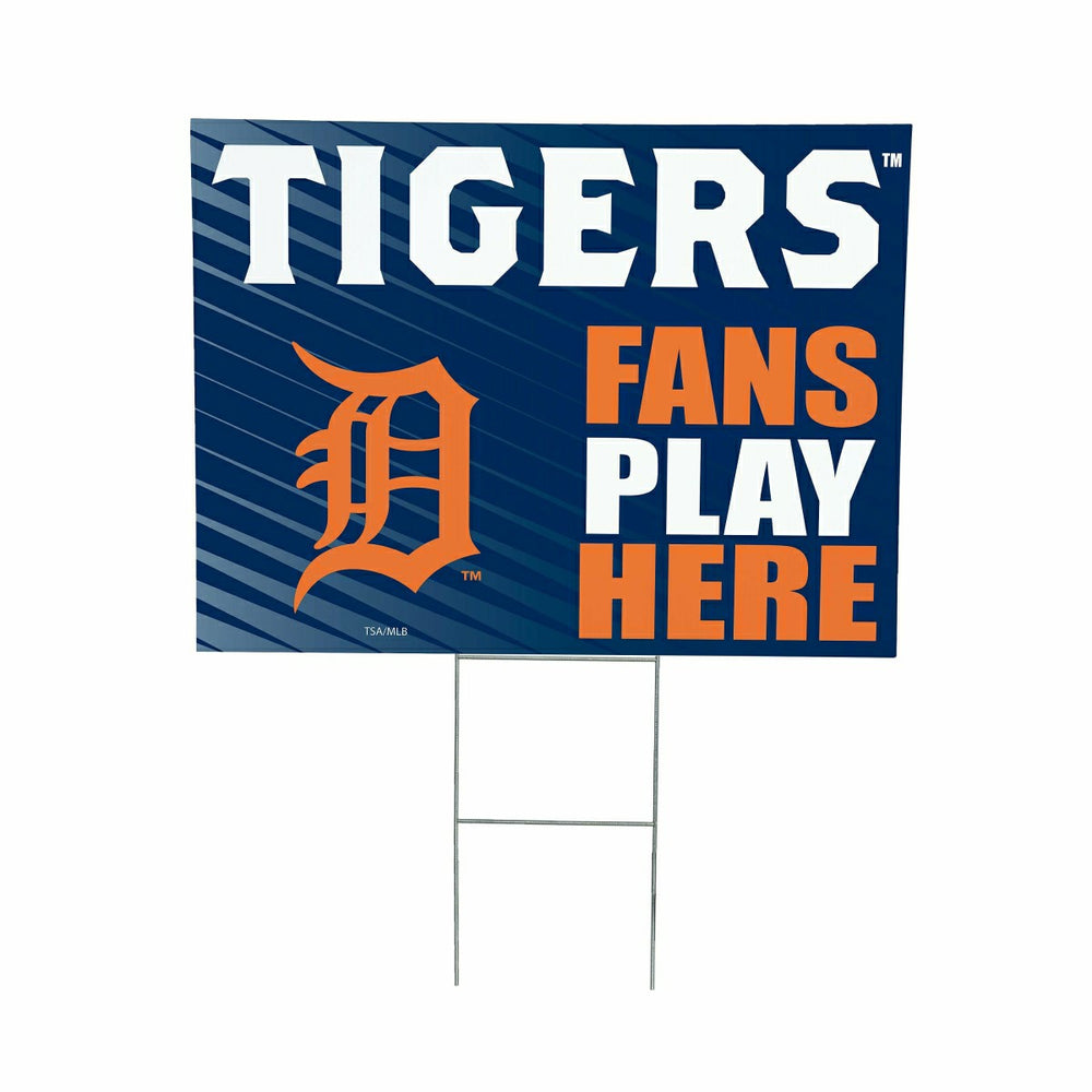 Detroit Tigers Coroplast Yard Sign "Fans Play Here", MLB, Home