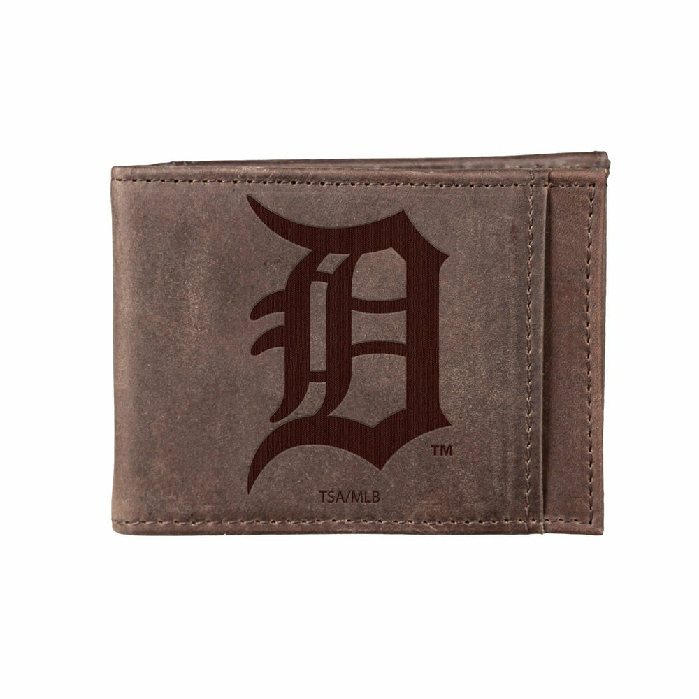 Detroit Tigers Front Pocket Wallet w/ RFID Blocking Brown, MLB, Home