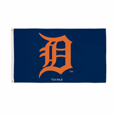 Detroit Tigers Single Sided Flag w/ 2 Grommets, 3'x5', MLB, Home
