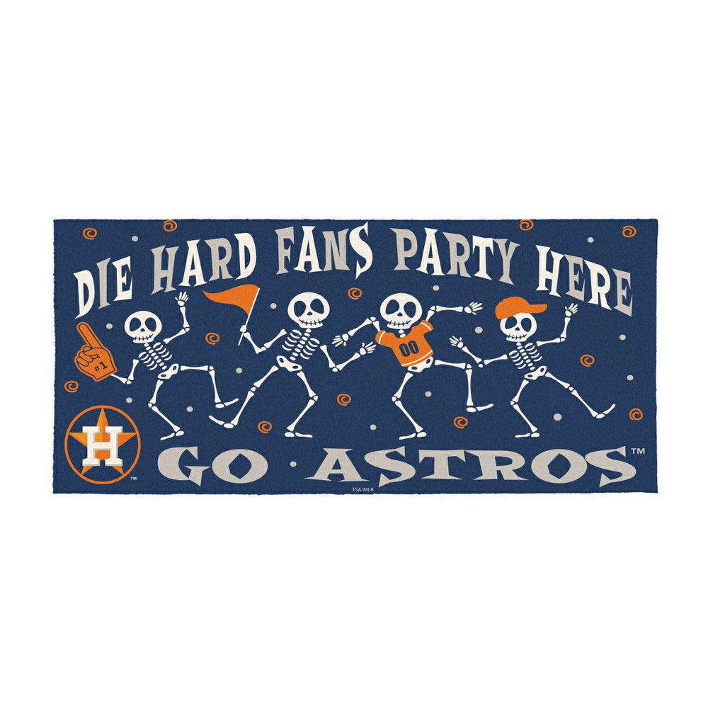 Houston Astros Flocked Coir Halloween Sassafras Switch Mat, 22"x10", MLB