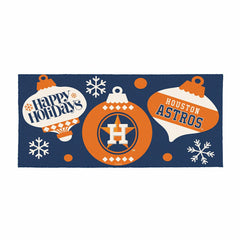 Houston Astros Holiday Flocked Coir Sassafras Switch Mat, 22"x10", MLB
