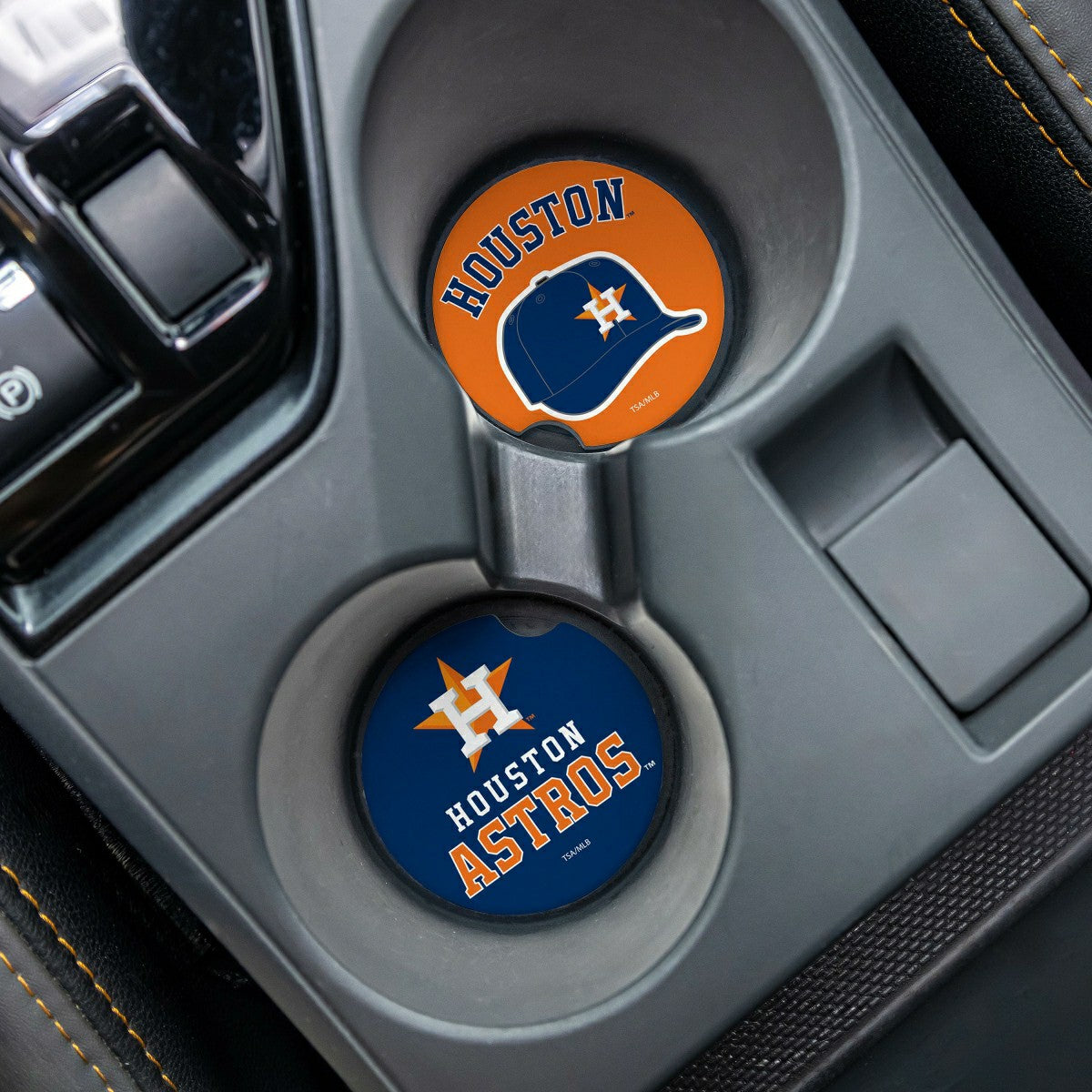 Houston Astros Car Coaster Set, 2pc, MLB, Home