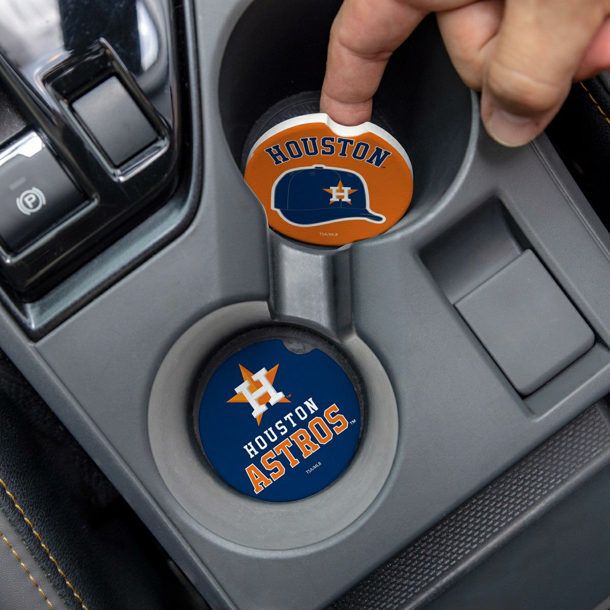Houston Astros Car Coaster Set, 2pc, MLB, Home