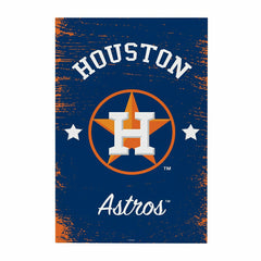 Houston Astros Wood Wall Sign, 16x24, MLB, Home