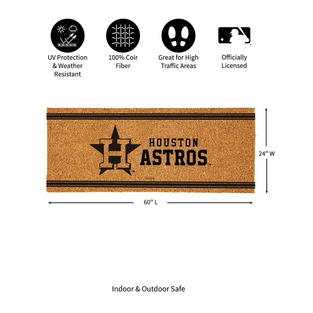 Houston Astros Extra Large One Color Coir Mat, 60"x24", MLB