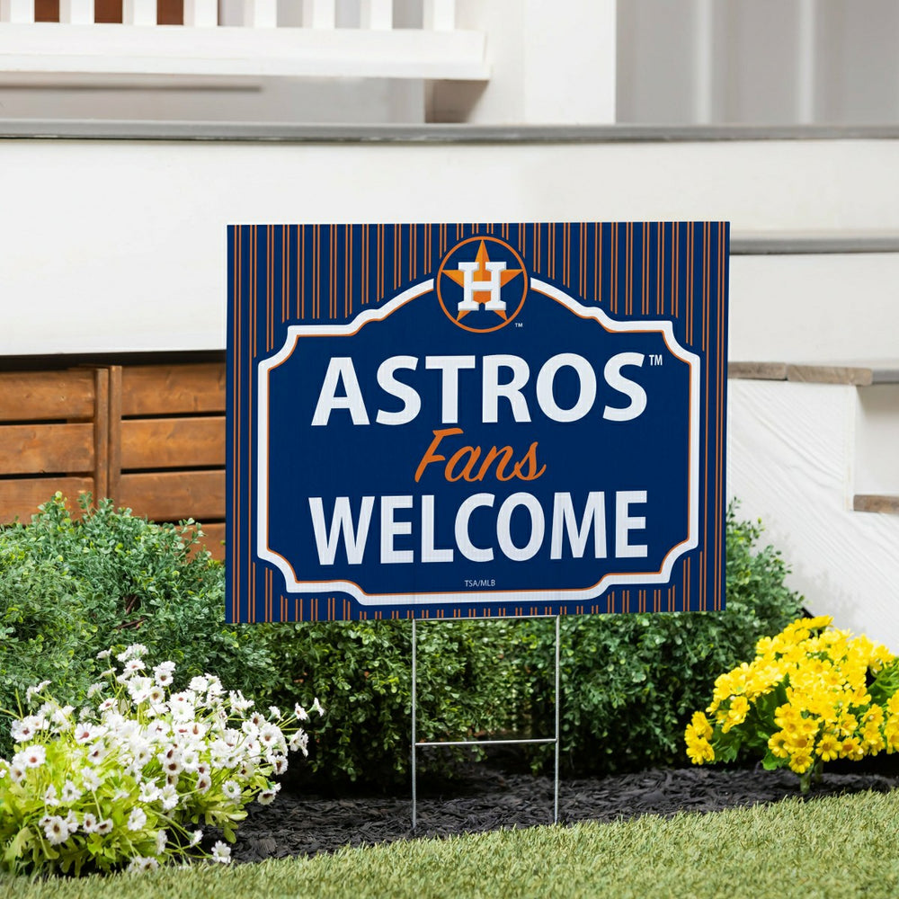 Houston Astros Coroplast Yard Sign, "Fans Welcome", MLB, Home