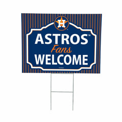 Houston Astros Coroplast Yard Sign, "Fans Welcome", MLB, Home