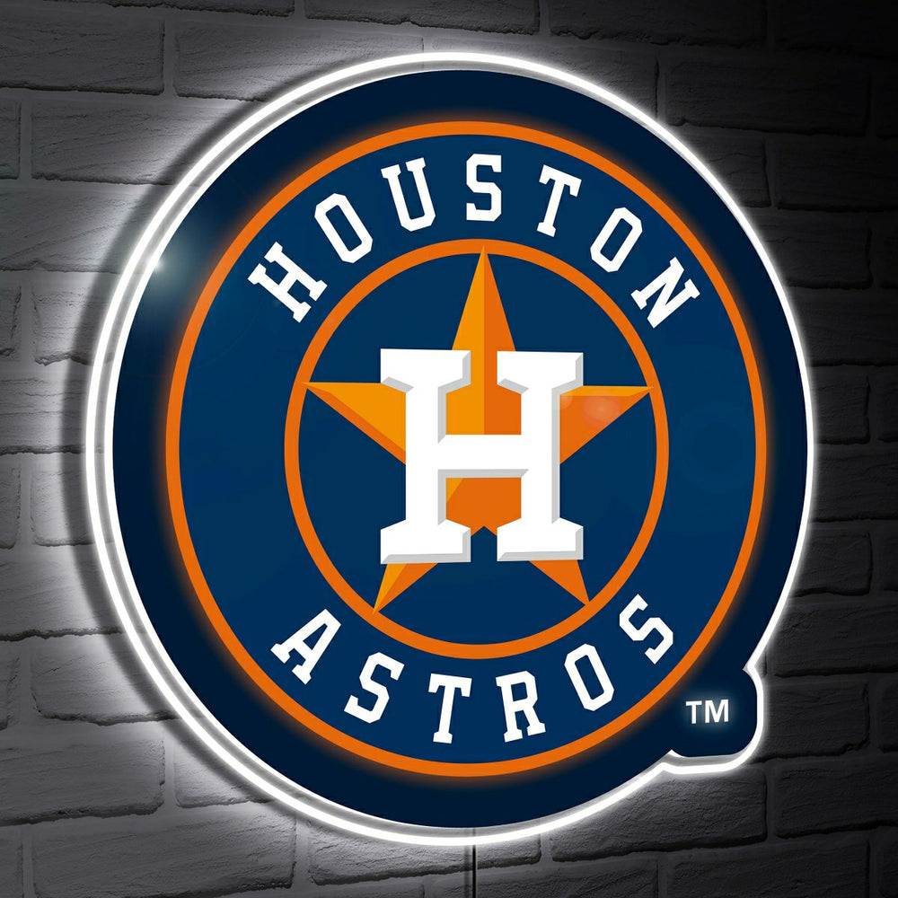 Houston Astros LED Wall Decor, Glazelite, Logo, MLB, Home