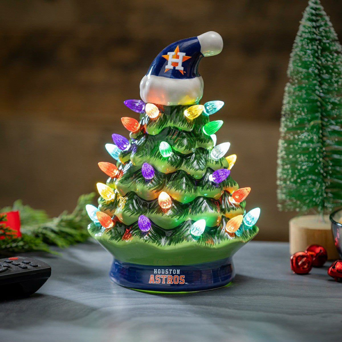 Houston Astros 8" LED Ceramic Christmas Tree, MLB, Home