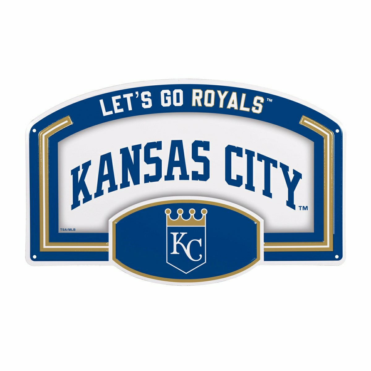Kansas City Royals USA Embossed Steel Wall Sign, 11" x 17", MLB, Home