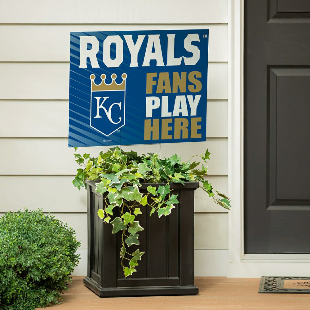 Kansas City Royals Coroplast Yard Sign "Fans Play Here", MLB, Home