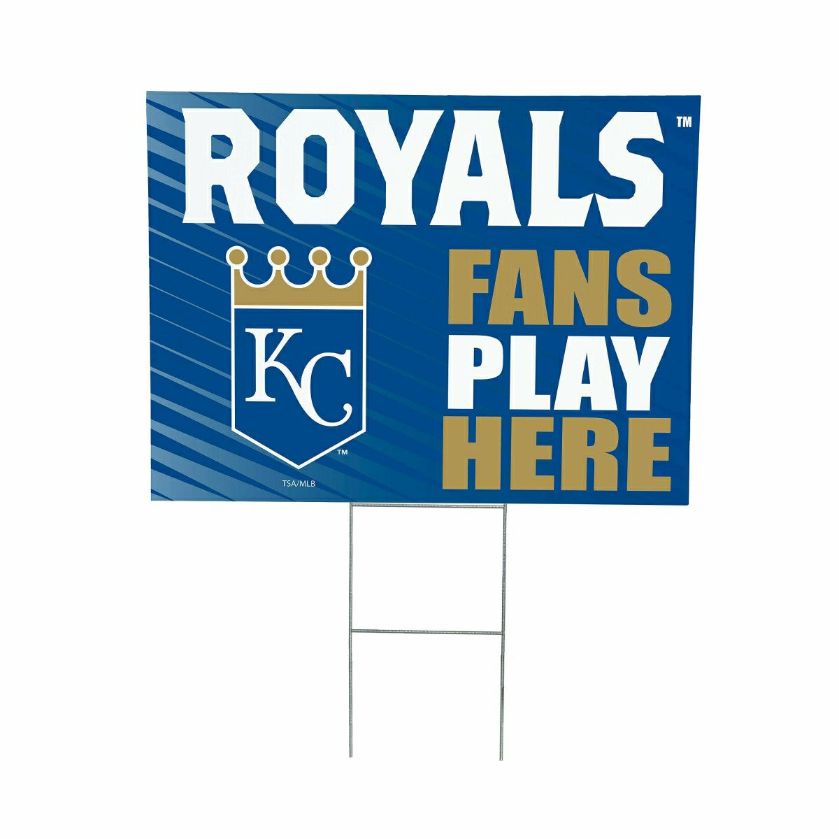 Kansas City Royals Coroplast Yard Sign "Fans Play Here", MLB, Home