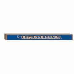 Kansas City Royals Engraved Wood Sign, 1.5" x 18", MLB, Home