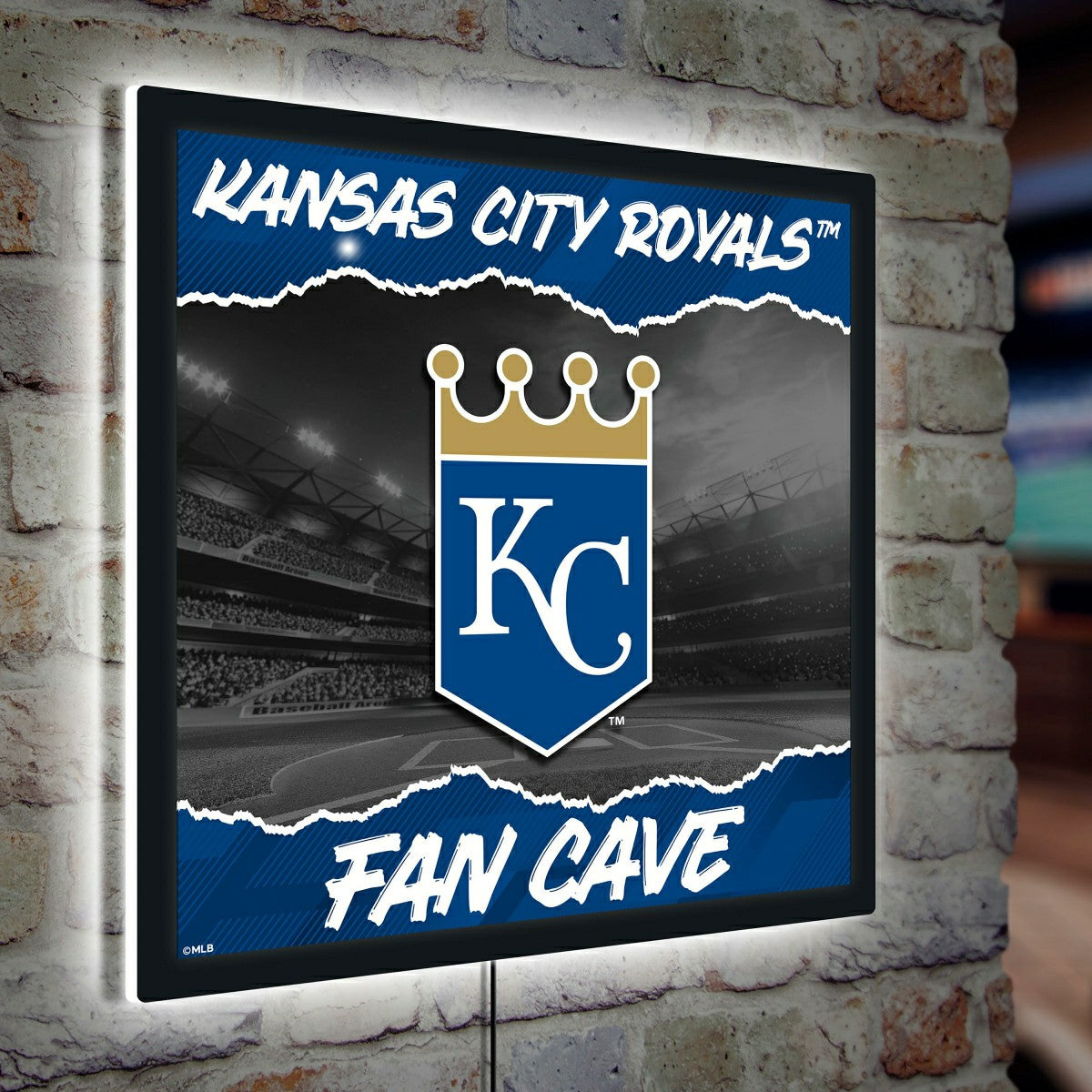 Kansas City Royals 23"H x 23"L LED Wall Decor, Edgelite, Square, MLB, Home