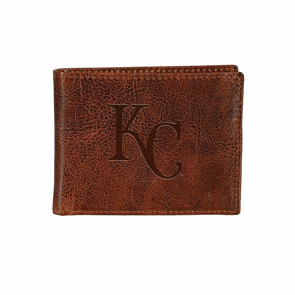 Kansas City Royals, Embossed 100% Genuine Tumbled Leather Passcase Bi-, MLB, Home