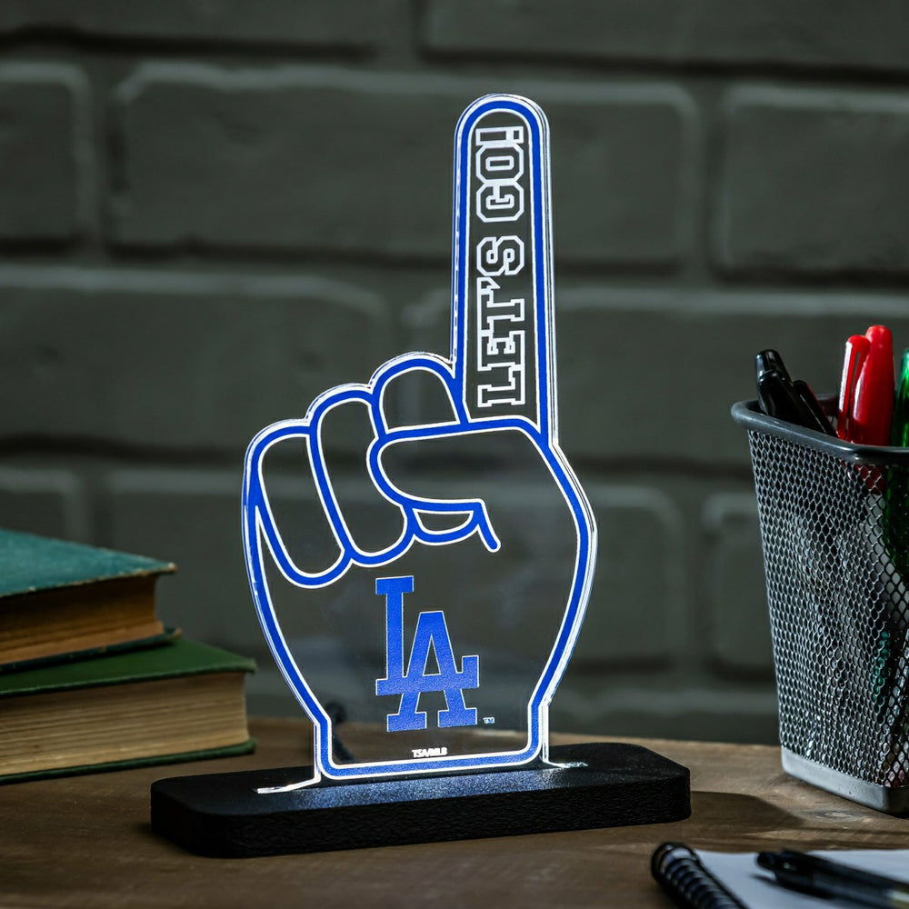 Los Angeles Dodgers Baseball Foam Finger Desklite LED Decor, MLB, Home