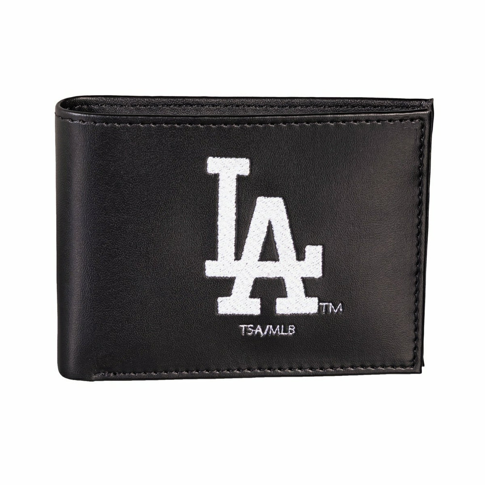 Los Angeles Dodgers Black Bi-Fold Embroidered Wallet w/ RFID Blocking, MLB, Home